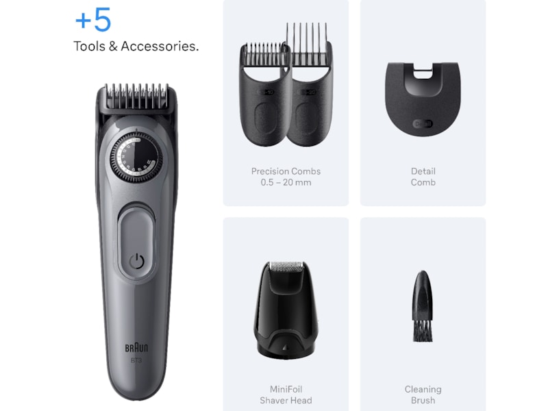 Braun Series 3 Skjeggtrimmer (grå) Barbermaskiner