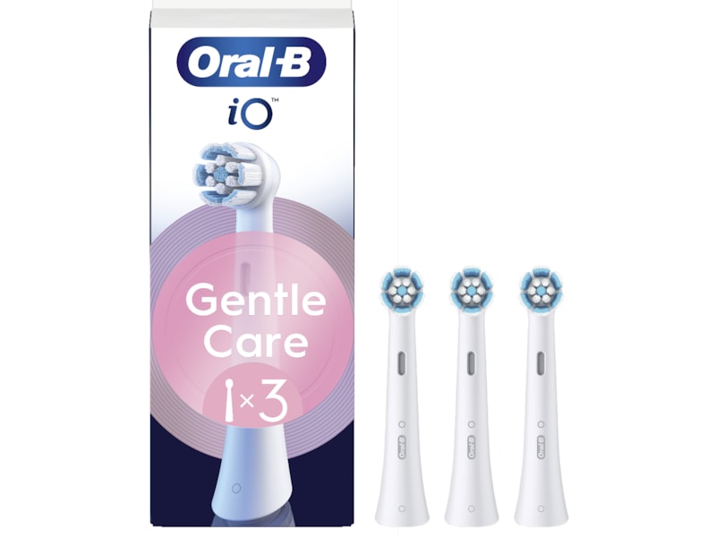 Oral-B iO Gentle Care Børstehoder 3 stk (hvit) Tannbørstehoder
