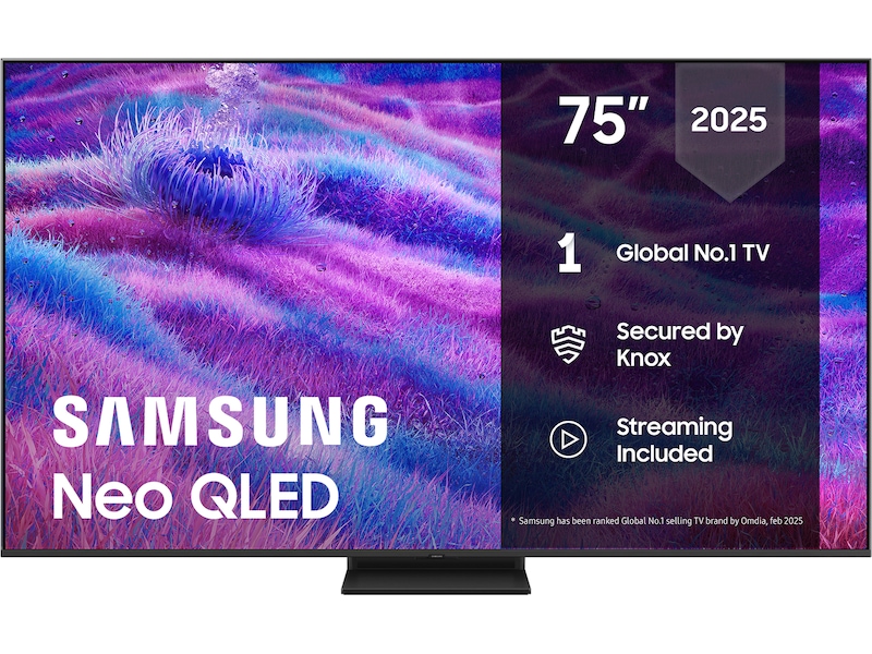 Samsung 75" QN80F Neo QLED 4K Mini LED Smart TV (2025) 70 - 79 tommer TV