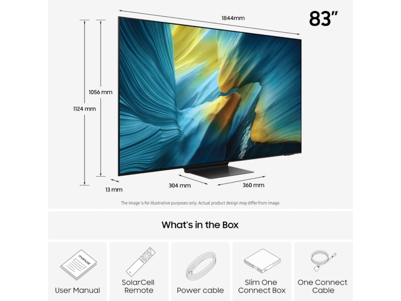 Samsung 83" S95F OLED 4K Smart TV (2025) Over 80 tommer TV