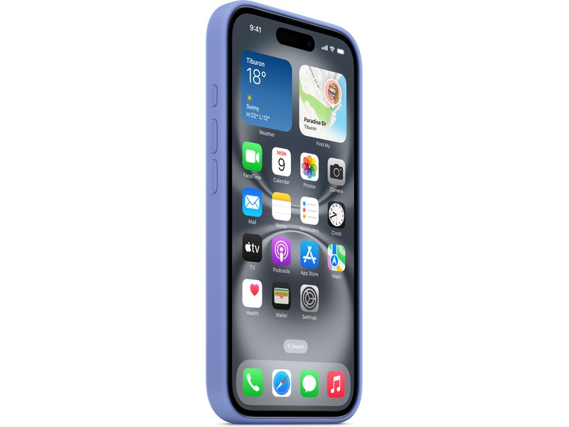 Apple iPhone 16 Silikondeksel (blåklokke) Mobildeksel