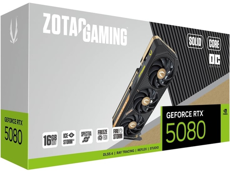 Zotac Gaming GeForce RTX 5080 Solid Core OC Skjermkort
