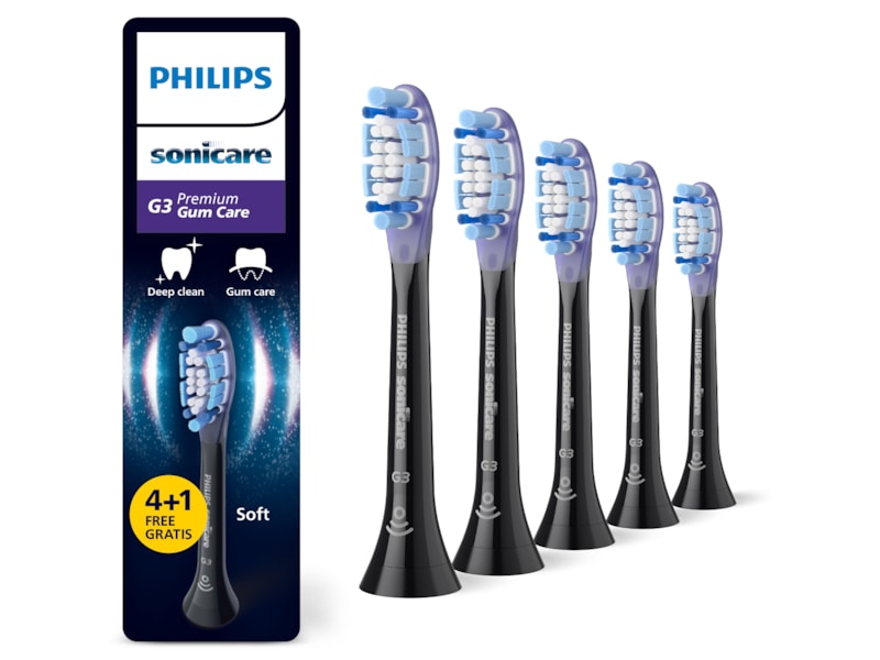 Philips Sonicare G3 Premium Gum Care tannbørstehoder (5 pack, sort) Tannbørstehoder
