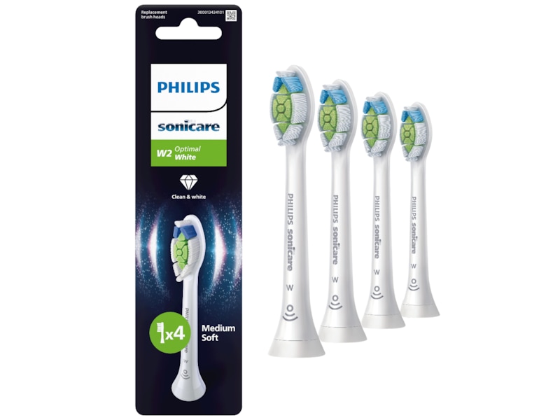 Philips Sonicare W2 Optimal White tannbørstehoder (4 pack, hvit) Tannbørstehoder