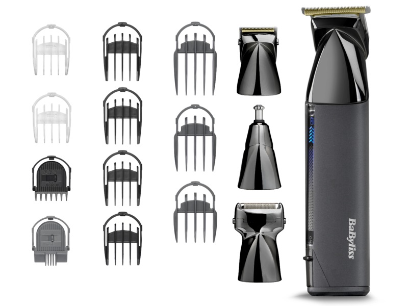 BaByliss Super X Metal 15-in-1 trådløs mutlitrimmer (sort) Hårklippere
