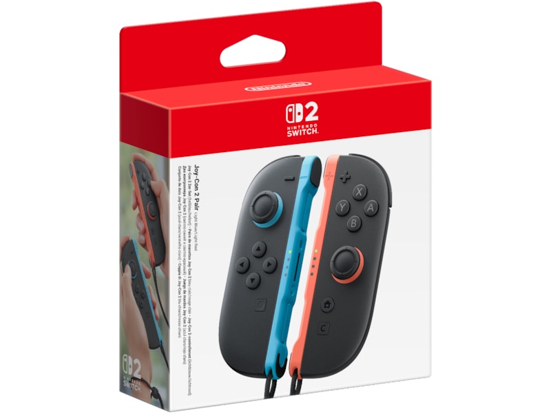 Nintendo Switch 2 Joy-Con 2 Controller (Light Blue/Light Red) Tilbehør til spillkonsoller