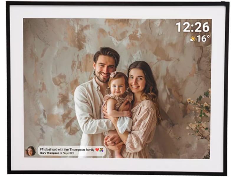 Denver PFF-1970 19" digital fotoramme (sort/hvit) TV-ramme & tilbehør