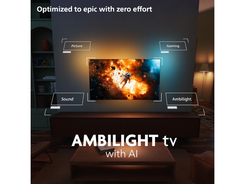 Philips 77" OLED810/12 OLED Smart Ambilight AI TV (2025) 70 - 79 tommer TV