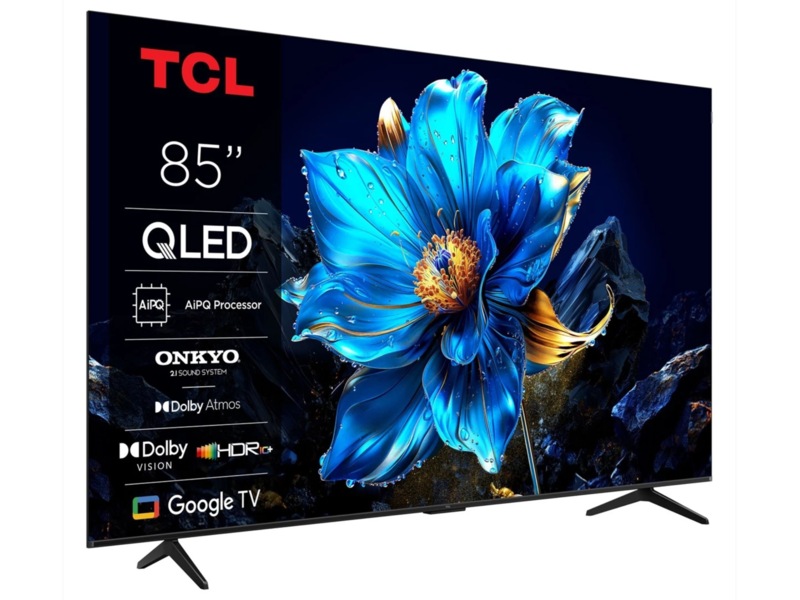 TCL 85" T69C 4K QLED Google TV Over 80 tommer TV