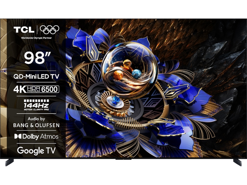 TCL 98" X11K Premium 4K QD-Mini LED Google TV Over 80 tommer TV