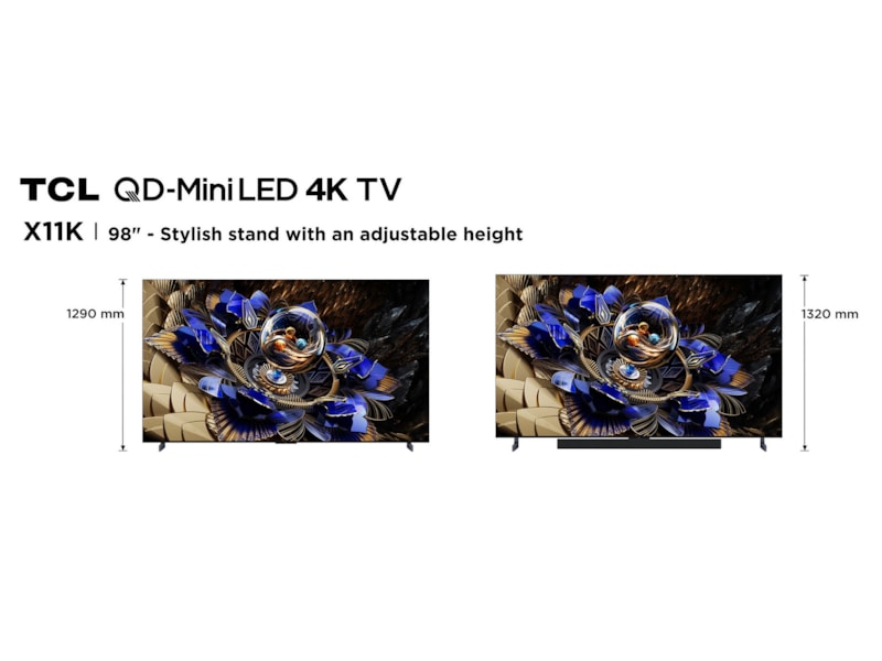 TCL 98" X11K Premium 4K QD-Mini LED Google TV Over 80 tommer TV