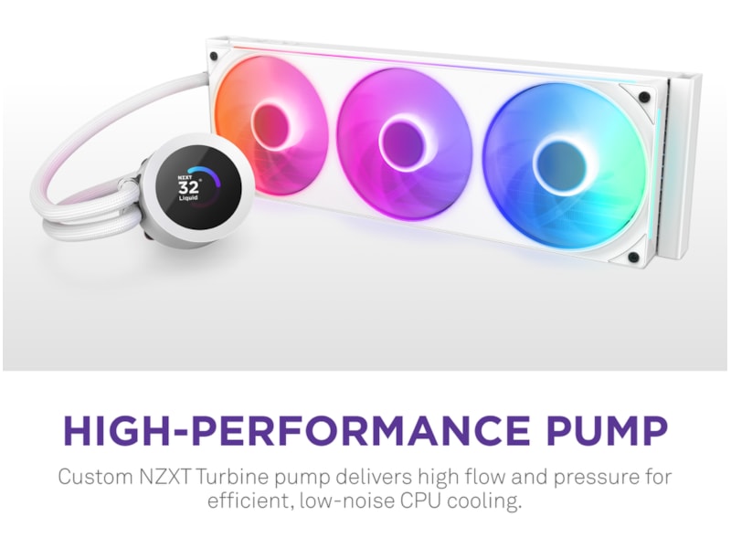 NZXT Kraken Plus 360 RGB Kjøler (hvit) CPU - Vannkjøling