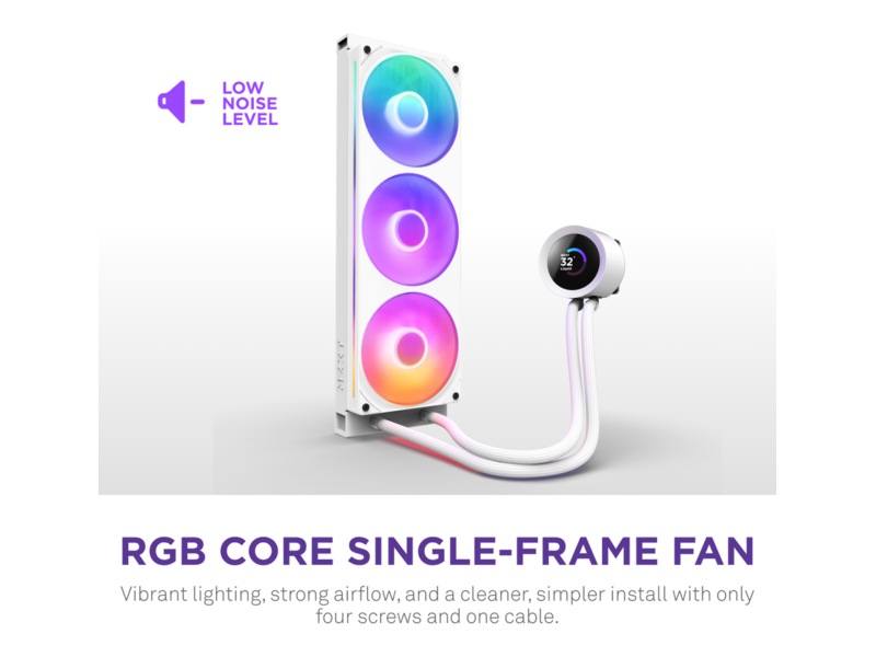 NZXT Kraken Plus 360 RGB Kjøler (hvit) CPU - Vannkjøling