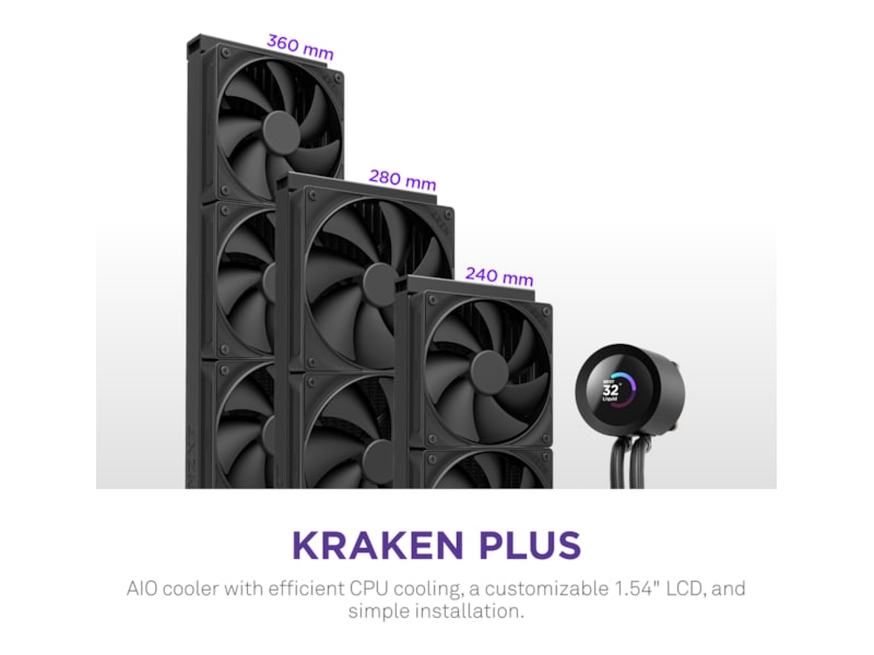 NZXT Kraken Plus 360 Kjøler (sort) CPU - Vannkjøling