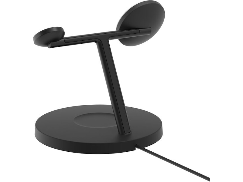 Belkin 3-in-1 Qi2 15W Ladestativ (sort) Trådløs lader