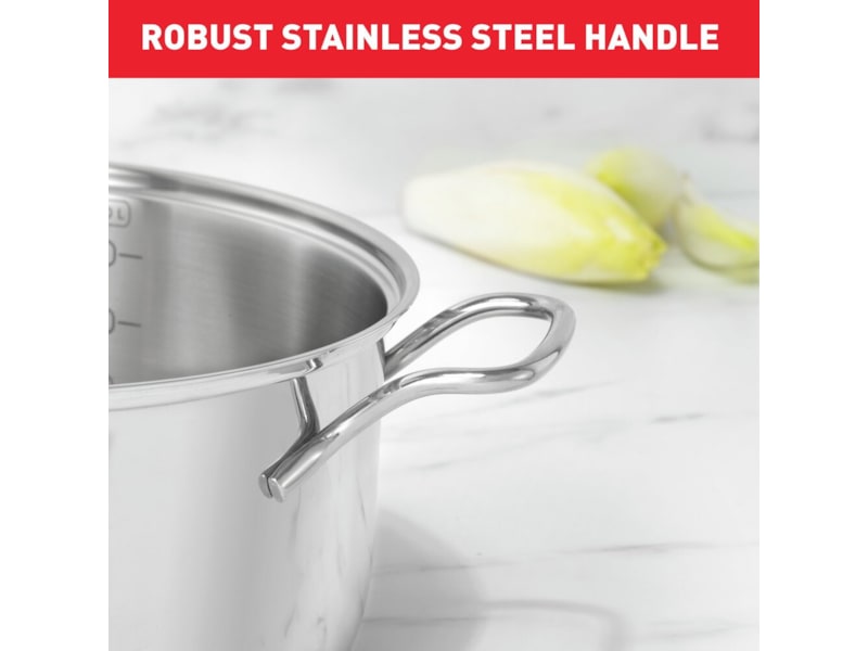 Tefal Intuition 7-delers grytesett i ubelagt rustfritt stål B864S734 Tilbehør til stekeovn og komfyrer