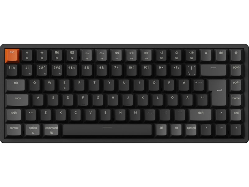 Keychron K2 V3 RGB Aluminium Hot Swap QMK Super Red trådløst tastatur Gamingtastatur
