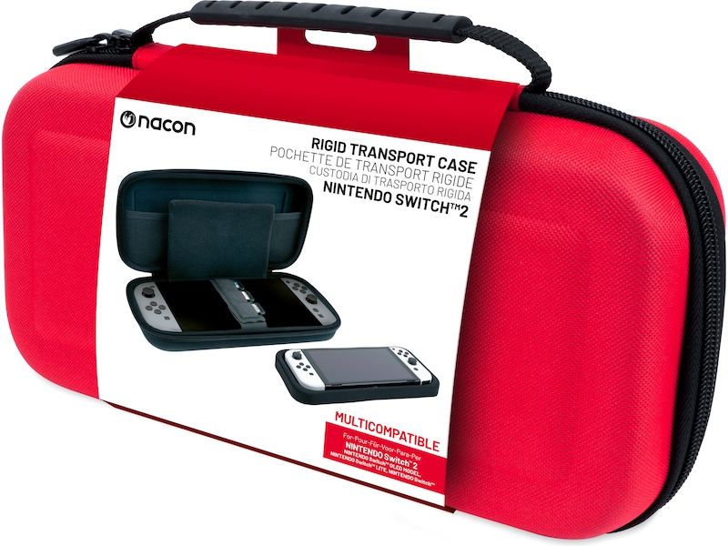Nacon Transport Case for Nintendo Switch 2 (rød) Tilbehør til spillkonsoller