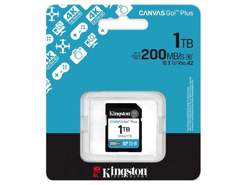 Kingston Canvas Go! Plus SDXC 1TB Minnekort til foto & video