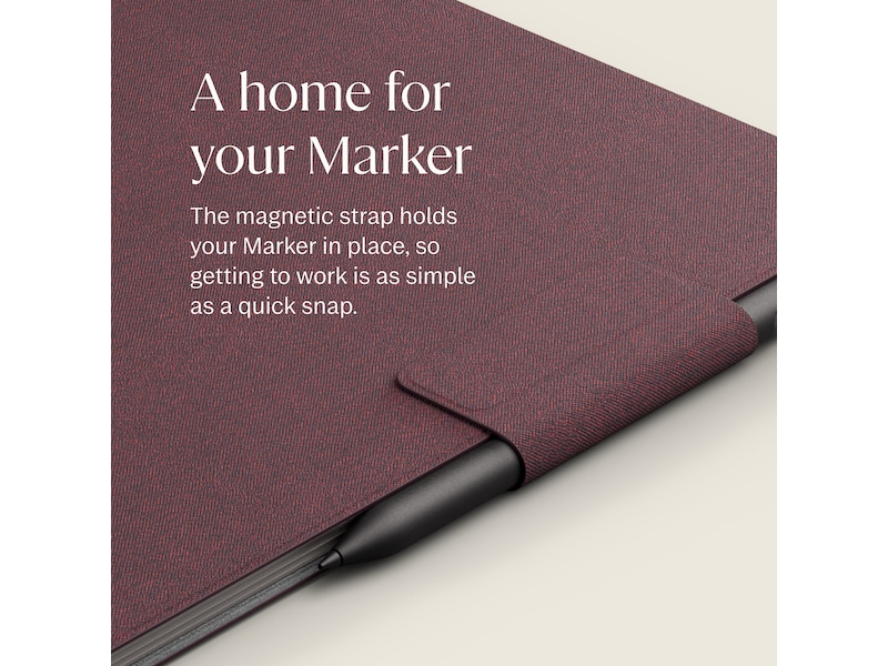 reMarkable Paper Pro Book Folio (burgunder) Tilbehør til digitale notatblokker