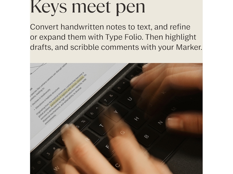 reMarkable Paper Pro Type Folio tastaturdeksel (basalt) Tilbehør til digitale notatblokker