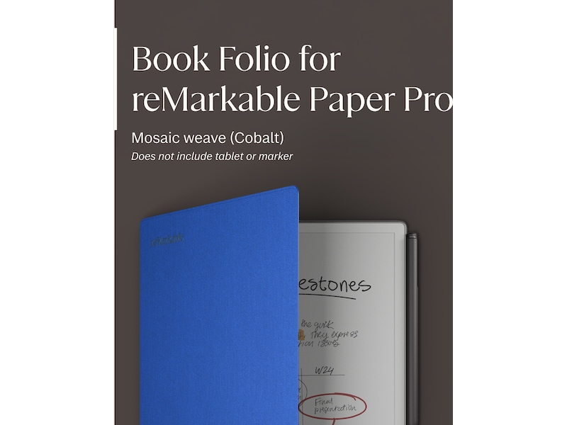 reMarkable Paper Pro Book Folio (kobolt) Tilbehør til digitale notatblokker