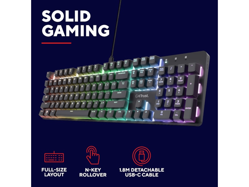 Trust GXT 871 Zora Mekanisk Gamingtastatur Gamingtastatur