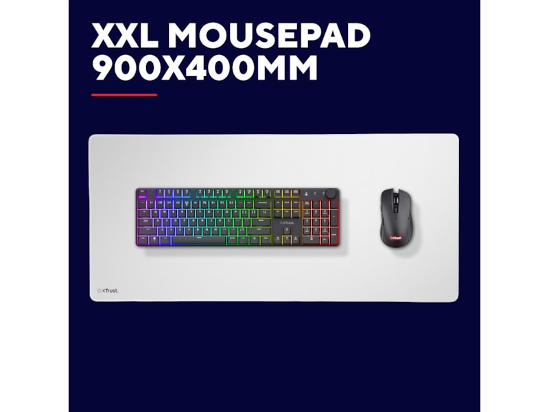 Trust GXT 759 XXL Gamingmusematte (hvit) Gamingmusematte