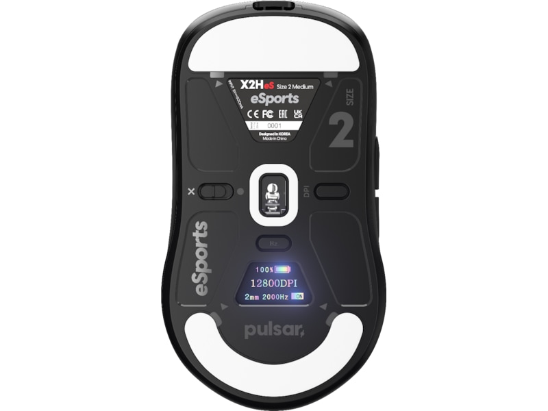 Pulsar X2H V3 eS Medium Trådløs Gamingmus (sort) Gamingmus