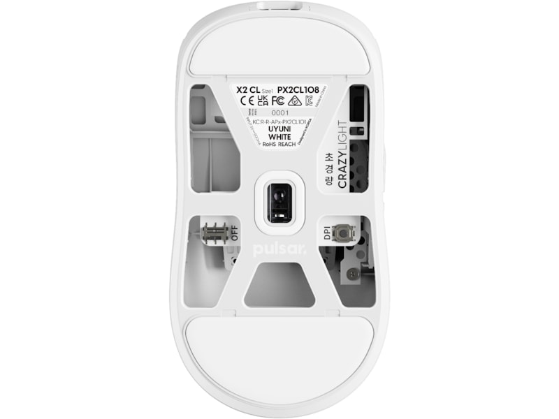 Pulsar X2 CrazyLight Trådløs Gamingmus (Uyuni White) Gamingmus