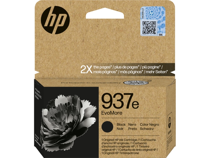 HP blekk 937e EvoMore Sort Blekkpatroner