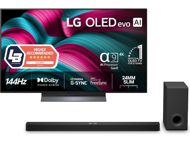 LG 48" C5 AI 4K OLED Smart TV (2025) Bundle 20 - 49 tommer TV