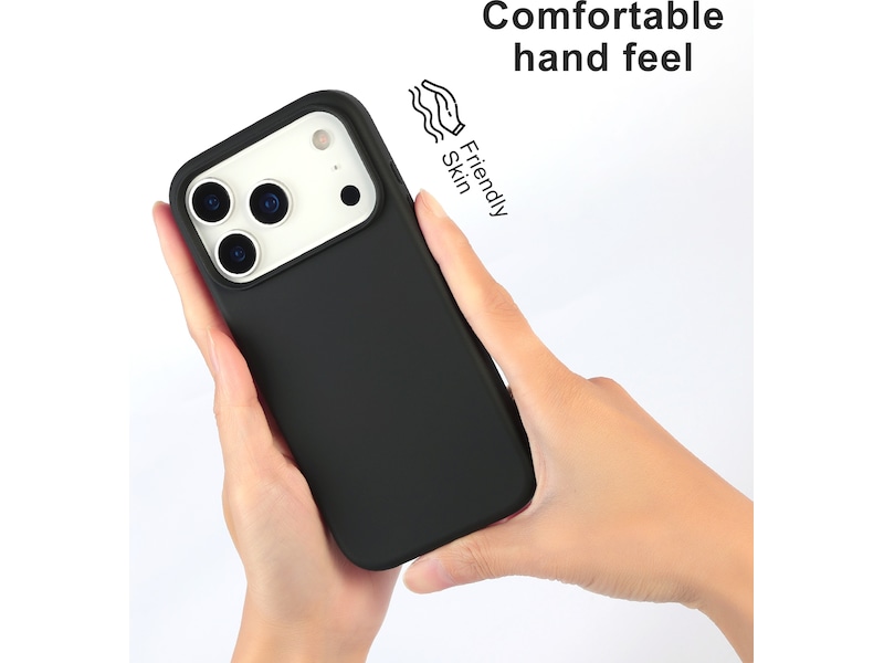 iiglo iPhone 17 Pro Magnetic Silikondeksel (sort) Mobildeksel