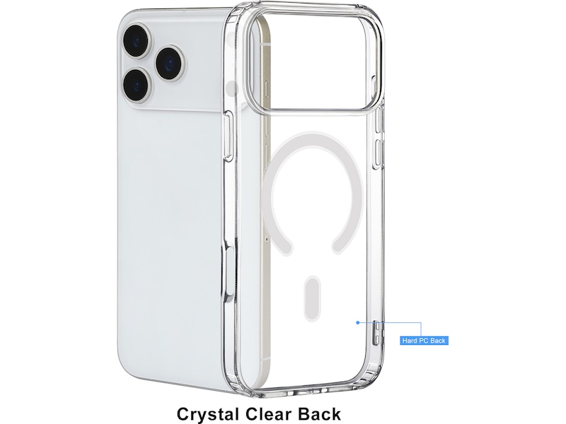 iiglo iPhone 17 Pro Max Magnetic Silikondeksel (gjennomsiktig) Mobildeksel