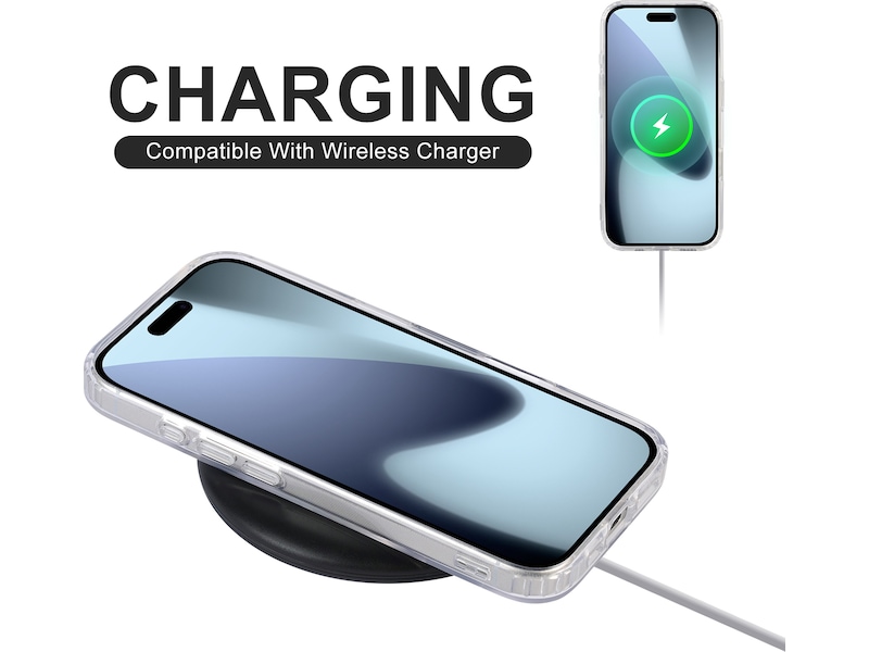 iiglo iPhone 17 Magnetic Silikondeksel (gjennomsiktig) Mobildeksel