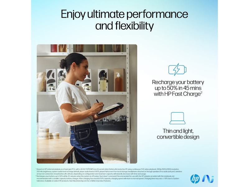 HP OmniBook Ultra Flip AI PC 14-fh0093no 14" 3K OLED Touch PC - Bærbar / laptop