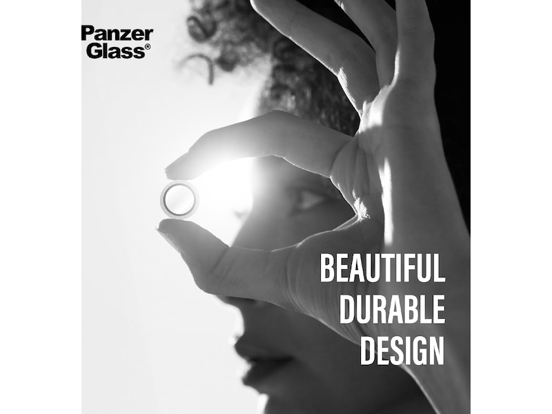 PanzerGlass iPhone 17 / 16 / 16 Plus Hoops Linsebeskytter (glitter silver) Skjermbeskytter