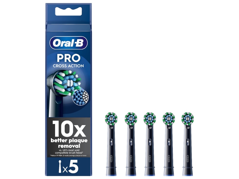 Oral-B Pro Cross Action Black Børstehoder (5 stk) Tannbørstehoder