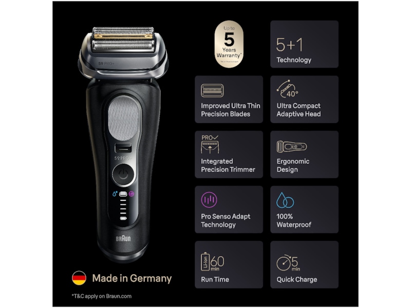Braun Series 9 PRO+ Elektrisk Barbermaskin 9660CC Barbermaskiner
