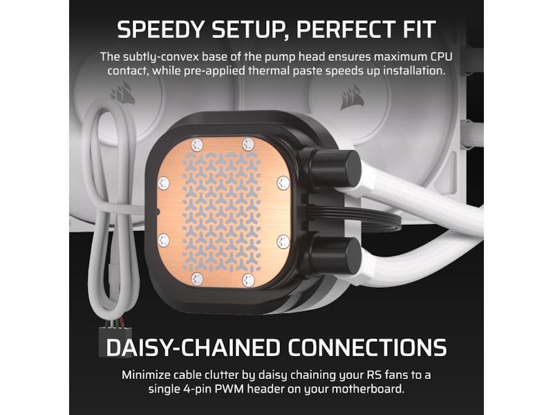 Corsair Nautilus 360 RS LCD Kjøler (hvit) CPU - Vannkjøling