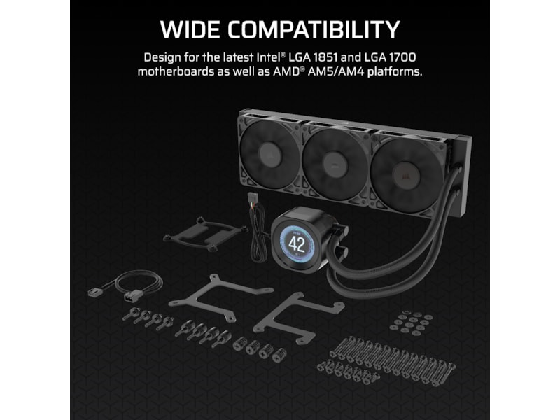 Corsair Nautilus 360 RS LCD Kjøler (sort) CPU - Vannkjøling