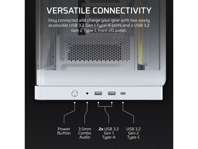 Corsair FRAME 4500X LX-R RGB Mid Tower (hvit) Midi tower