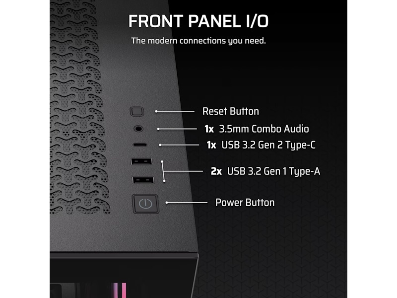 Corsair 3500X RSR ARGB Mid Tower (sort) Midi tower