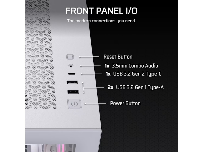 Corsair 3500X RSR ARGB Mid Tower (hvit) Midi tower