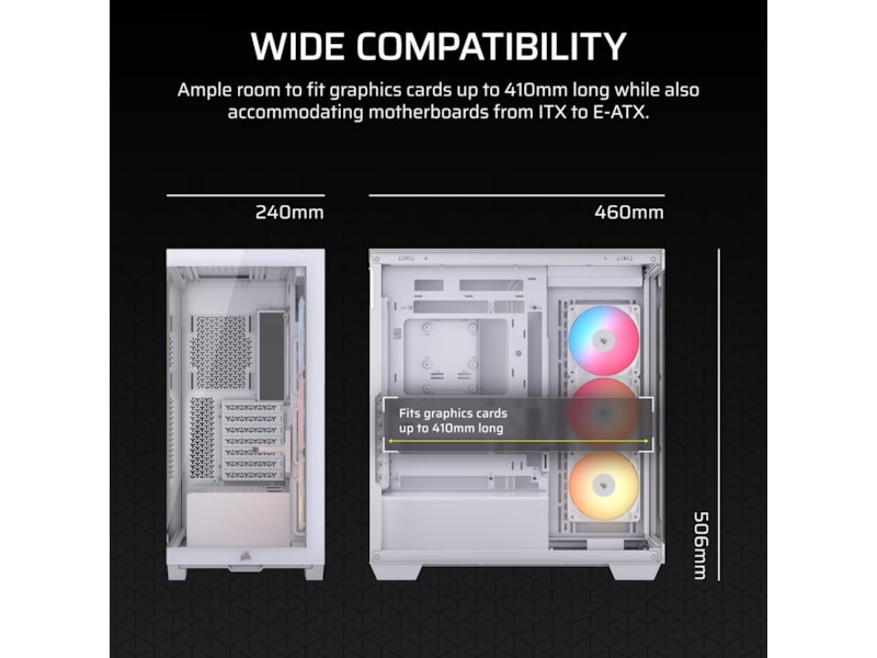 Corsair 3500X RSR ARGB Mid Tower (hvit) Midi tower
