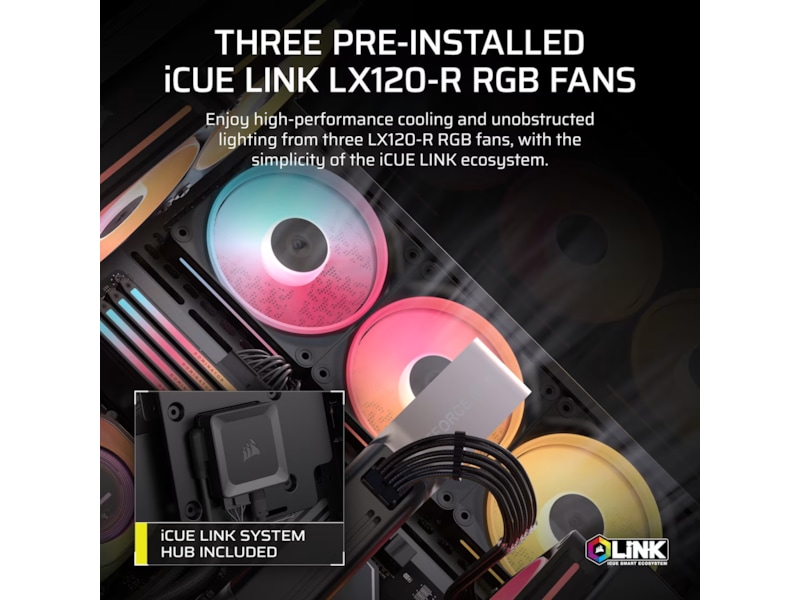 Corsair 3500X LXR LINK Mid Tower (sort) Midi tower