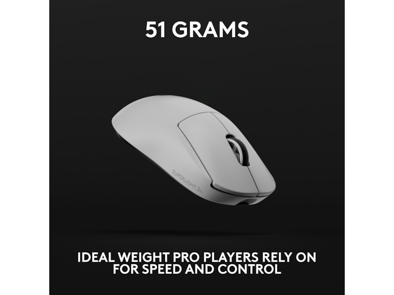 Logitech Pro X Superlight 2c Trådløs Gamingmus (hvit) Gamingmus