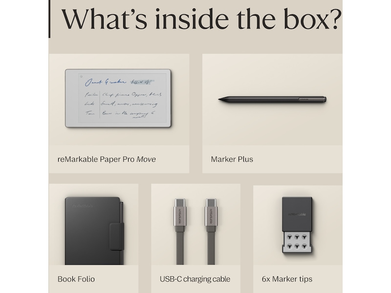 reMarkable Paper Pro 7.3" inkl. Marker Plus & Book Folio (sort skinn) Digitale notatblokker