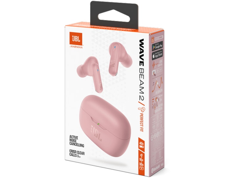 JBL Wave Beam 2 Trådløse Ørepropper (rosa) Ørepropper