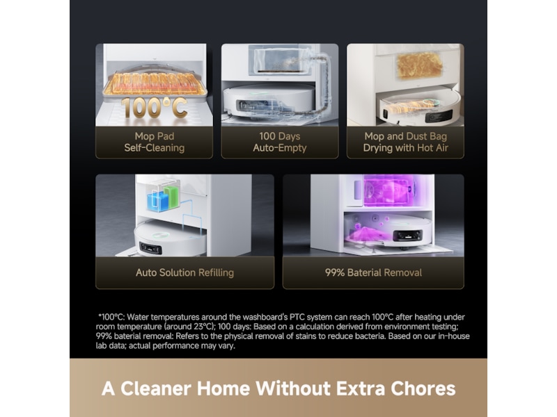 Dreame Aqua10 Ultra Track Complete Robotstøvsuger (hvit) Robotstøvsugere